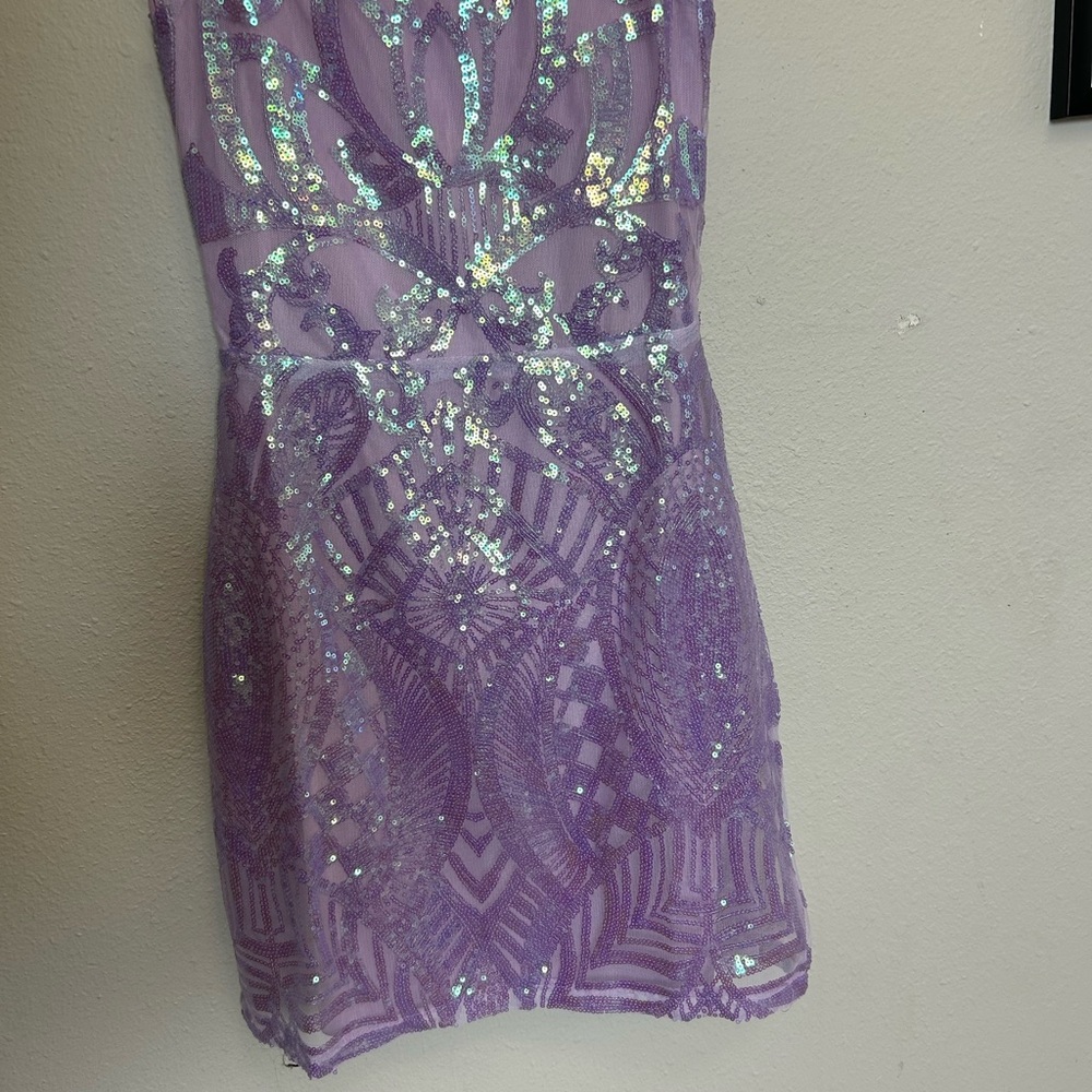 Purple Sequin Dress